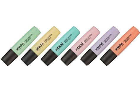 Маркеры-выделители текста Attache Selection Pastel 1-5 мм, набор 6 ...