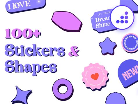 100 Stickers And Shapes Free Figma Resource Figma Elements