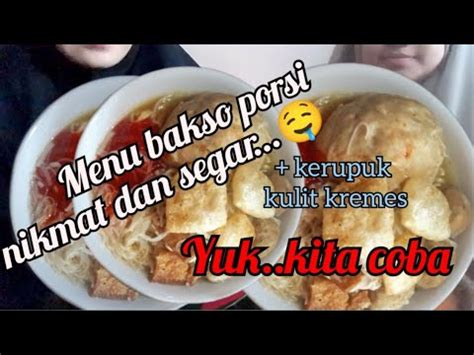 ASMR Mukbang Bakso Jumbo Pedas Jeletot Kerupuk Kulit YouTube