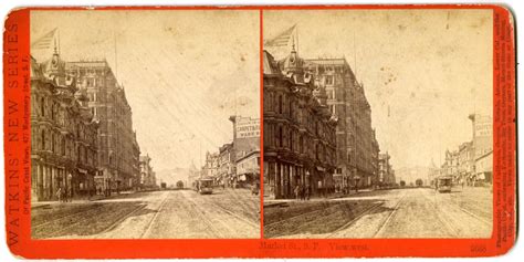 Watkins Stereoview 3668 Market St View West San Francisco