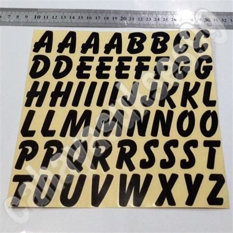 Stiker Kaca Etalase Counter Sticker Cutting MOTOR Huruf Alphabet Abjad