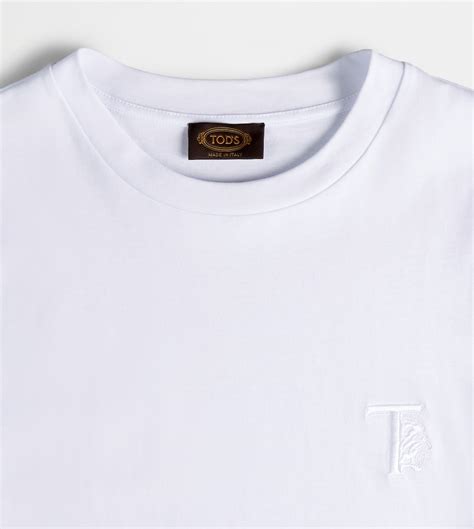 Man White Round Neck T Shirt X5mb3475530vdnwsb001 Tods