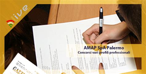 AMAP S P A Palermo Selezioni Pubbliche Per Titoli Ed Esami Di Vari