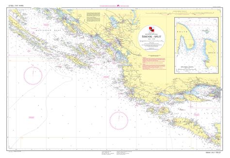 Pomorska Karta 100 21 Šibenik Split Hrvatski Hidrografski Institut