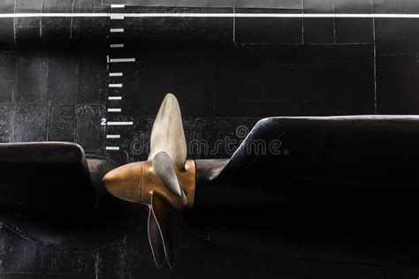 shiny submarine propeller stock   royalty  stock