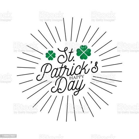 Vector Illustration Of Happy Patricks Day Typography Text Design Stock Illustration St Patricks