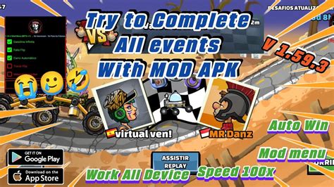 Try To Complete All Events With Mod Apk Hill Climb Racing 2 MOD MENU