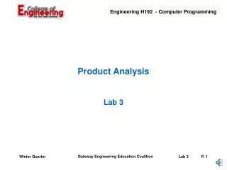 product analysis powerpoint    id