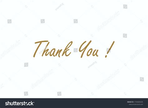 Thank You Text Handwritten Lettering Calligraphy Stock Vector Royalty Free 1743005435