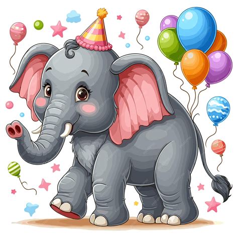 Premium Vector Elephant Vector Cartoon Illustration