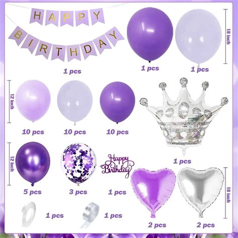 Happy Birthday Purple Balloons Images