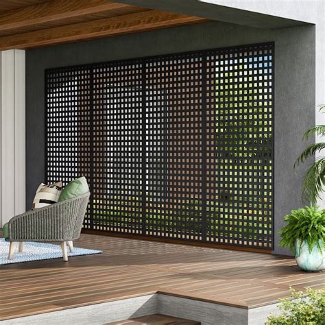 Style Selections 48 In X 8 Ft Black Vinyl Privacy Lattice In The Lattice And Accessories