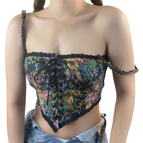 XZHGS Lingerie Plus Size Set Rose Gold Women Vintage Floral Camisole