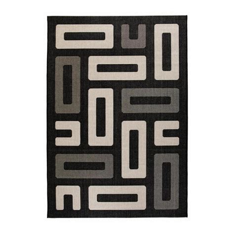 Tapis intérieur et extérieur Noir Terra Nomade