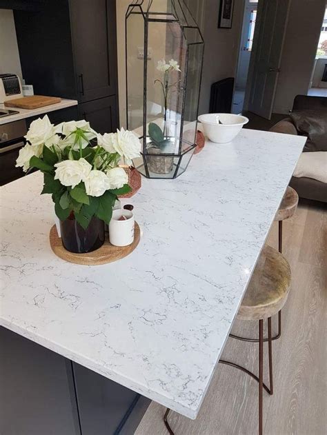 Silestone White Arabesque Quartz Gives The Look Of Marble Whilst Being