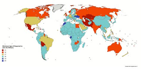 Minimum Age Required to Enlist {6300 × 3095] [OC] : r/MapPorn