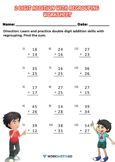 Addition With And Without Regrouping