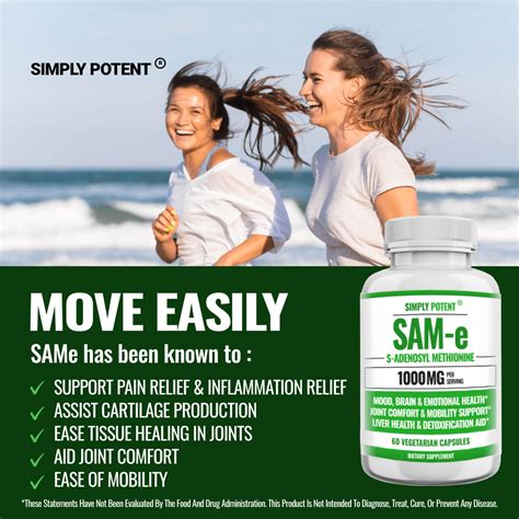 Sam E Supplement S Adenosylmethionine Sam E For Anxiety Simply Potent