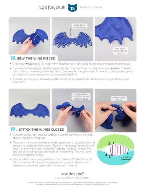 Night Fury Plush Sewing Pattern Templates Download Printable Pdf Templateroller