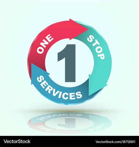 One stop services icon Royalty Free Vector Image