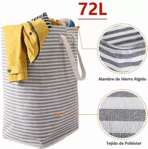 Cesto Grande Para Ropa Sucia Y Lavandería Plegable 72l MercadoLibre