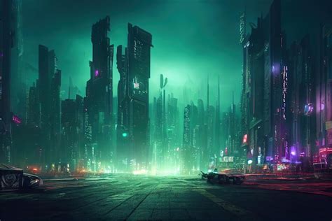 Fond De Ville M Taverse Cyberpunk Color Concept Art Peinture Num Rique