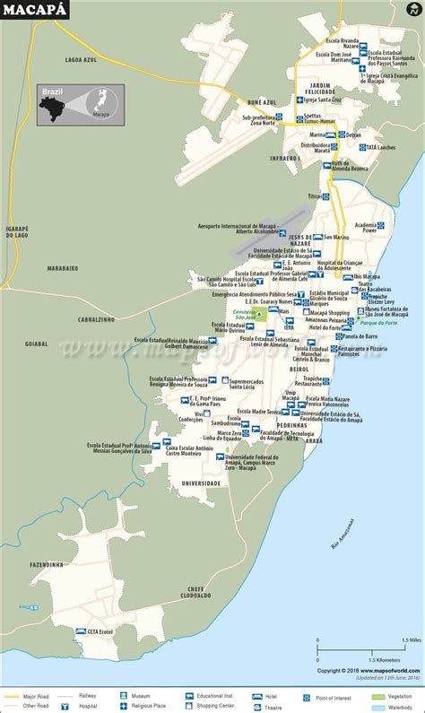 Macapa Mapa | Macapa Brazil Map