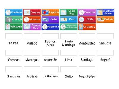 Spanish Capitals of speaking countries - Teaching resources