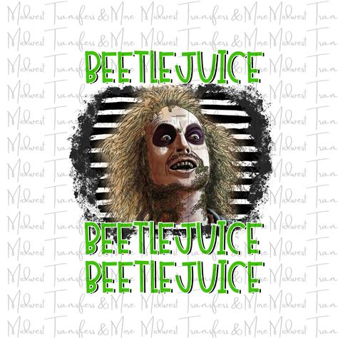 Beetlejuice Sublimation Transfer Ready To Press Dye Etsy