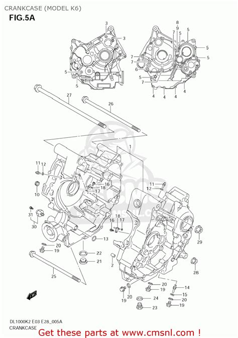 Suzuki DL1000 VSTROM 2002 K2 USA E03 CRANKCASE MODEL K6 Buy