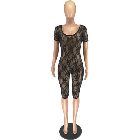 Summer New Fashionable and Sexy Lace Nightclub Style Tight jumpsuit
