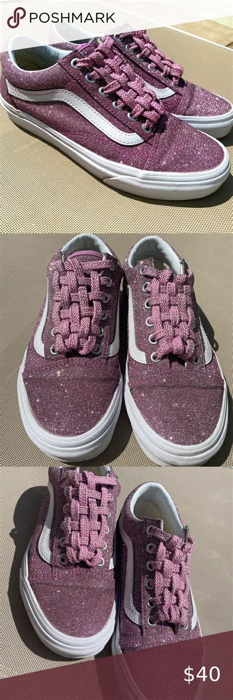 Vans Off The Wall Pink Glitter Shoes Glitter Shoes Pink Glitter Vans Old Skool Sneaker Vans