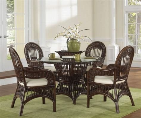 Wickerdiningroomfurniture Modern Oiled Wicker Dining Room