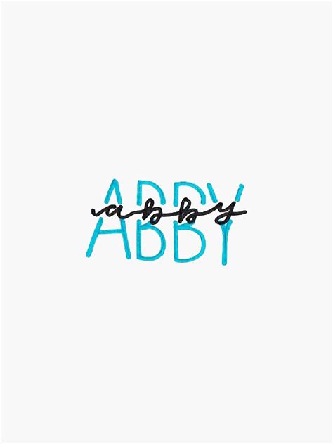 Abby Sticker Sticker For Sale By Abbyresnic Redbubble