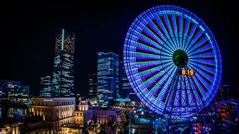 Free Images Night City Cityscape Recreation Ferris Wheel