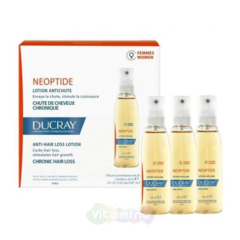 Ducray Neoptide Лосьон против выпадения волос для женщин, 3х30 мл ...