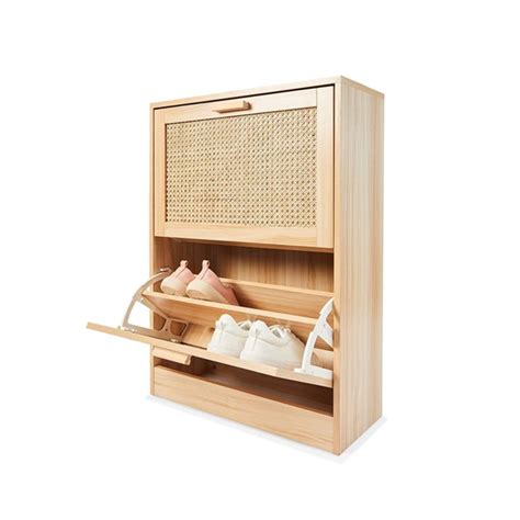 Anko Compartment Rattan Shoe Cabinet X X Cm Hmr Shop N Bid