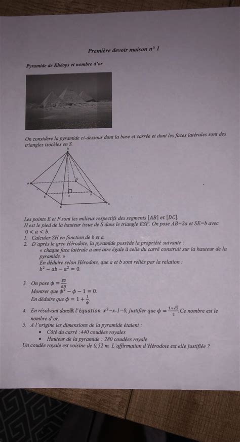 Bonjour Qui Peut M Aider Pour Ce Dm De Maths Je Suis Bloqu La