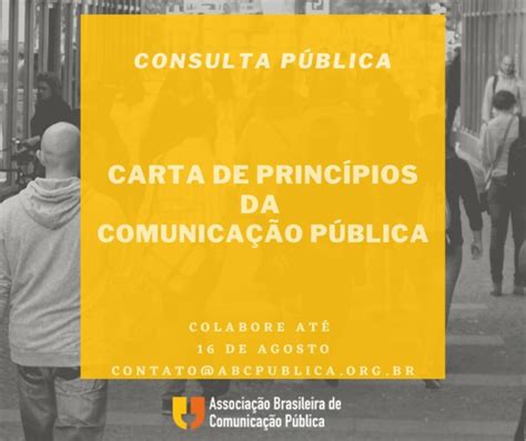 Colabore a construção da Carta de Princípios da Comunicação Pública