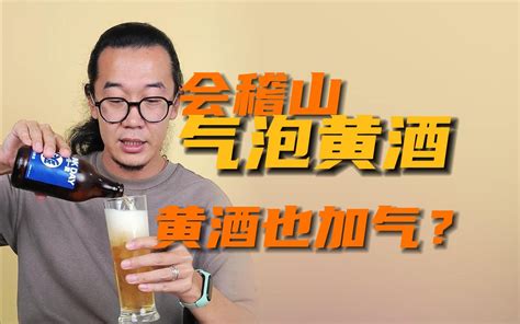 会稽山气泡黄酒 黄酒也加气？ 飞飞一杯酒 飞飞一杯酒 哔哩哔哩视频