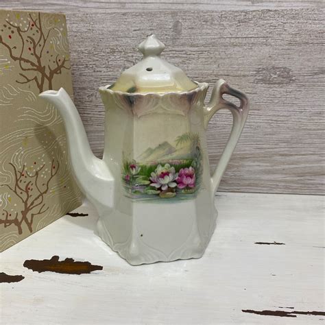 Antique German Teapot By Greiner And Herda Bavaria Early 20th Etsy