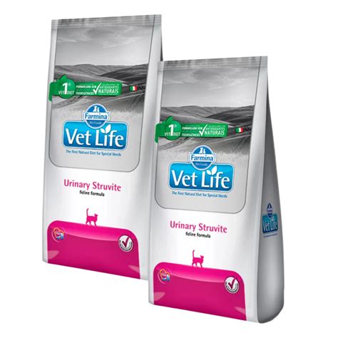 Kit 02 Pacotes de Ração Vet Life Natural Urinary Struvite para