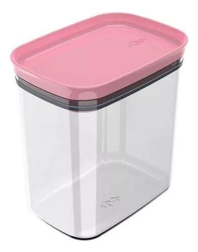 Organizador hermético rectangular Block Ob600 de 1 5 l color rosa o