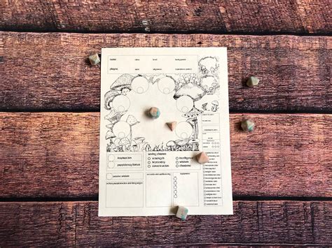 DnD 5e Printable Character Sheet Druid Circle Of Spores Etsy