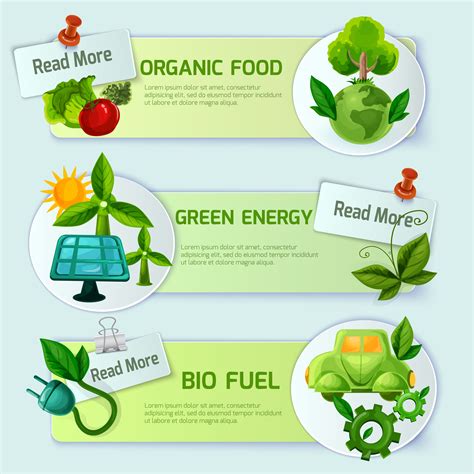 Ecology Banner Set 469478 Vector Art At Vecteezy