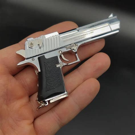 Fuya 1 3 Desert Eagle Keychain Pendant Gift Full Metal Gun Model Toy