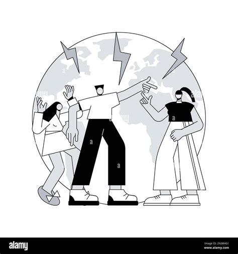 Social Conflict Abstract Concept Vector Illustration Social Relations