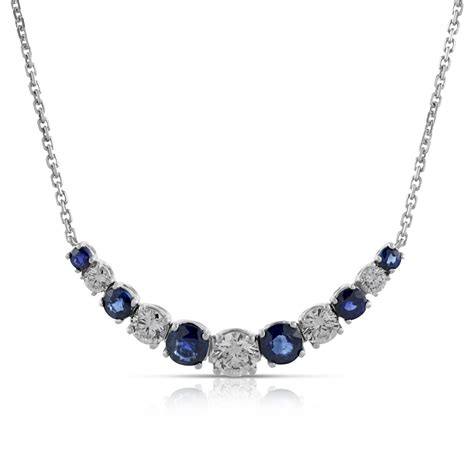 Sapphire & Diamond Necklace 14K | Ben Bridge Jeweler