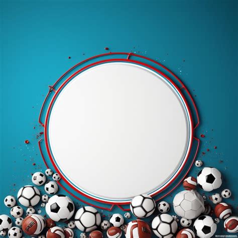 Premium Photo Arafed Soccer Balls With A White Circle On A Blue