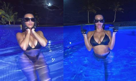 Kim Kardashian đi bơi khoe thân hình gợi cảm trong bộ bikini nhỏ phớt lờ mọi động thái níu kéo